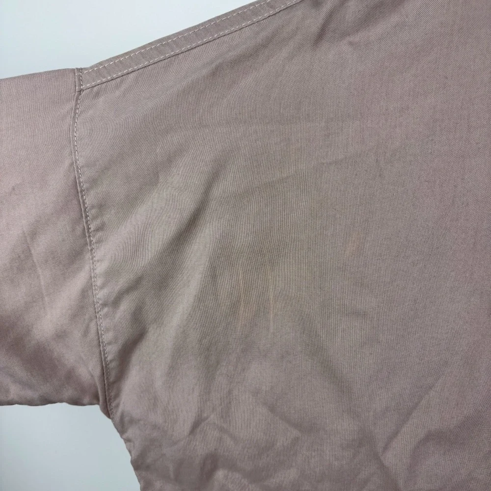 Everlane Drapey Square Shirt Burnt Sugar Tan Taupe Tencel Lyocell Boxy Small - Picture 5 of 9
